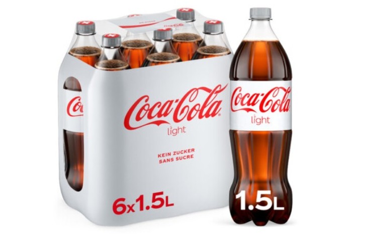 Delle bottiglie di Coca Cola Light