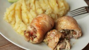 Involtini di pollo con purè