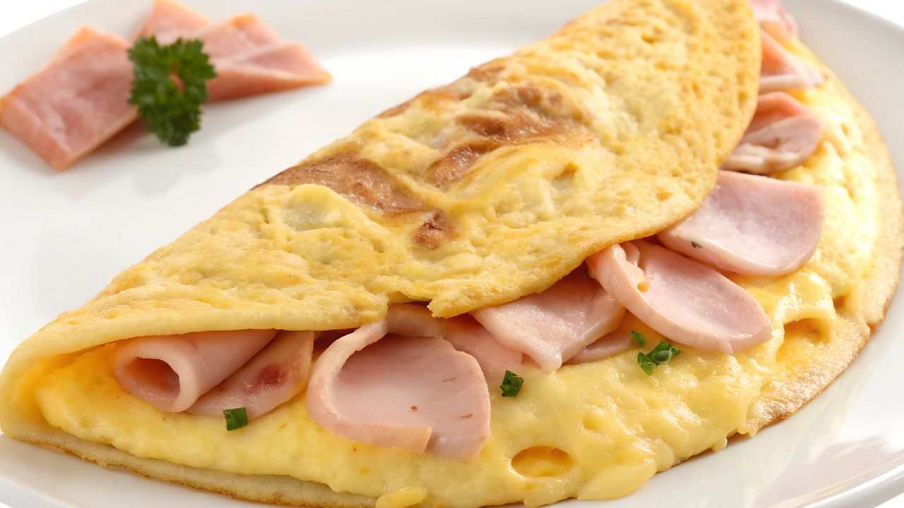 Omelette montata al prosciutto