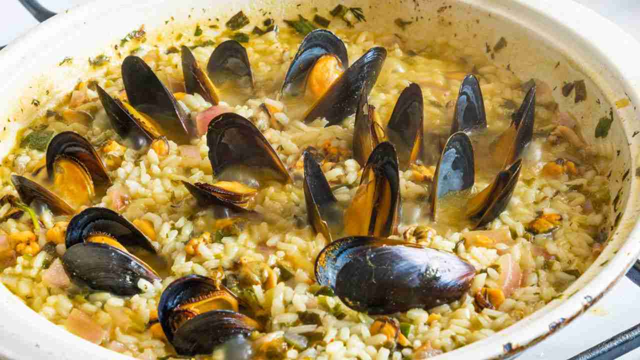 Risotto con patate e cozze