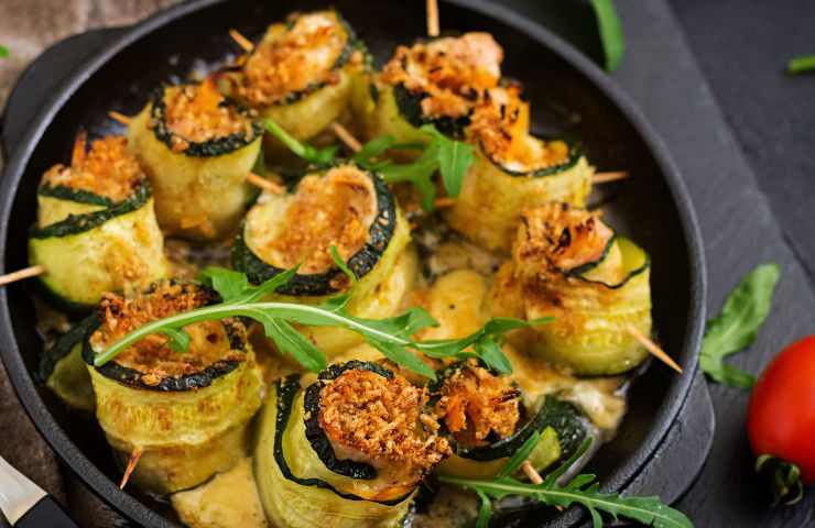 involtini di zucchine ripieni con formaggio