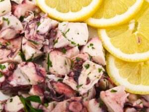 polpo a tocchetti con limone