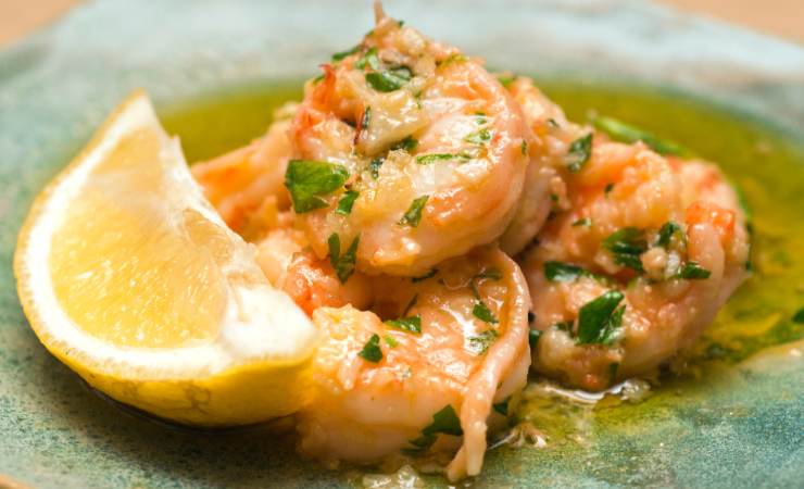 gamberi con limone