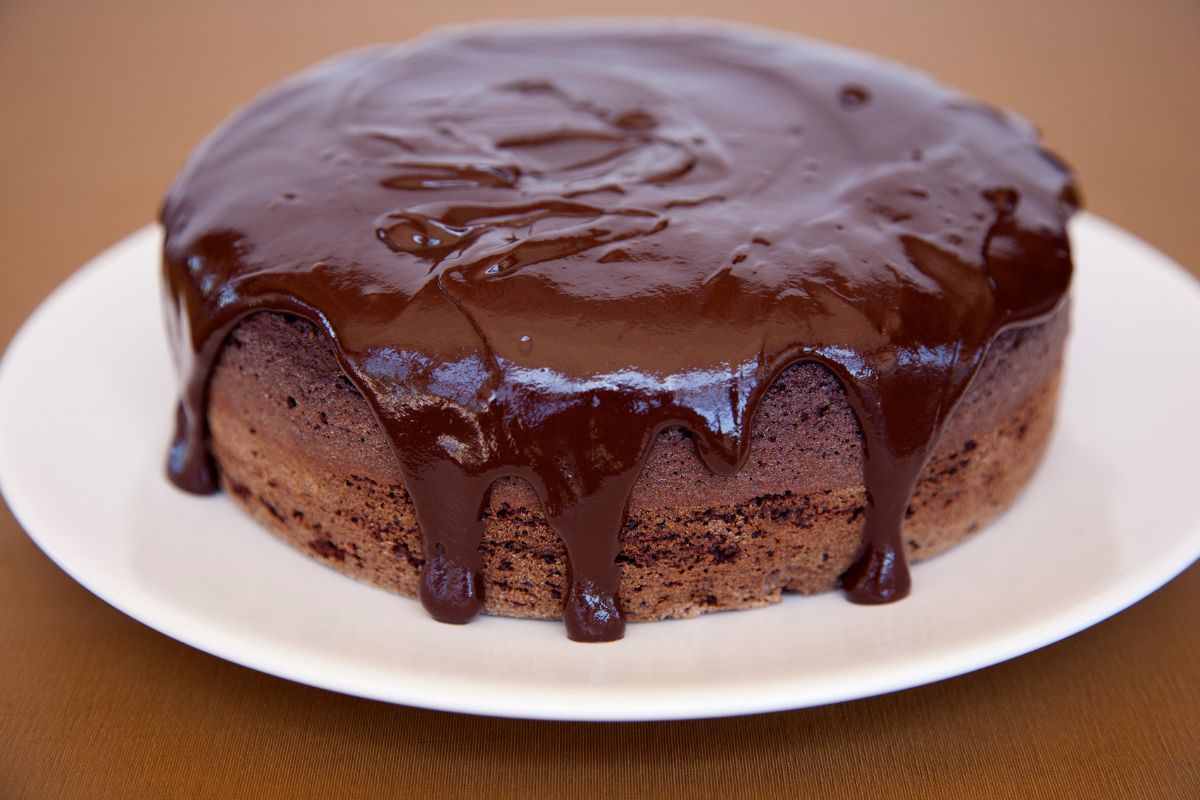torta al cioccolata glassata