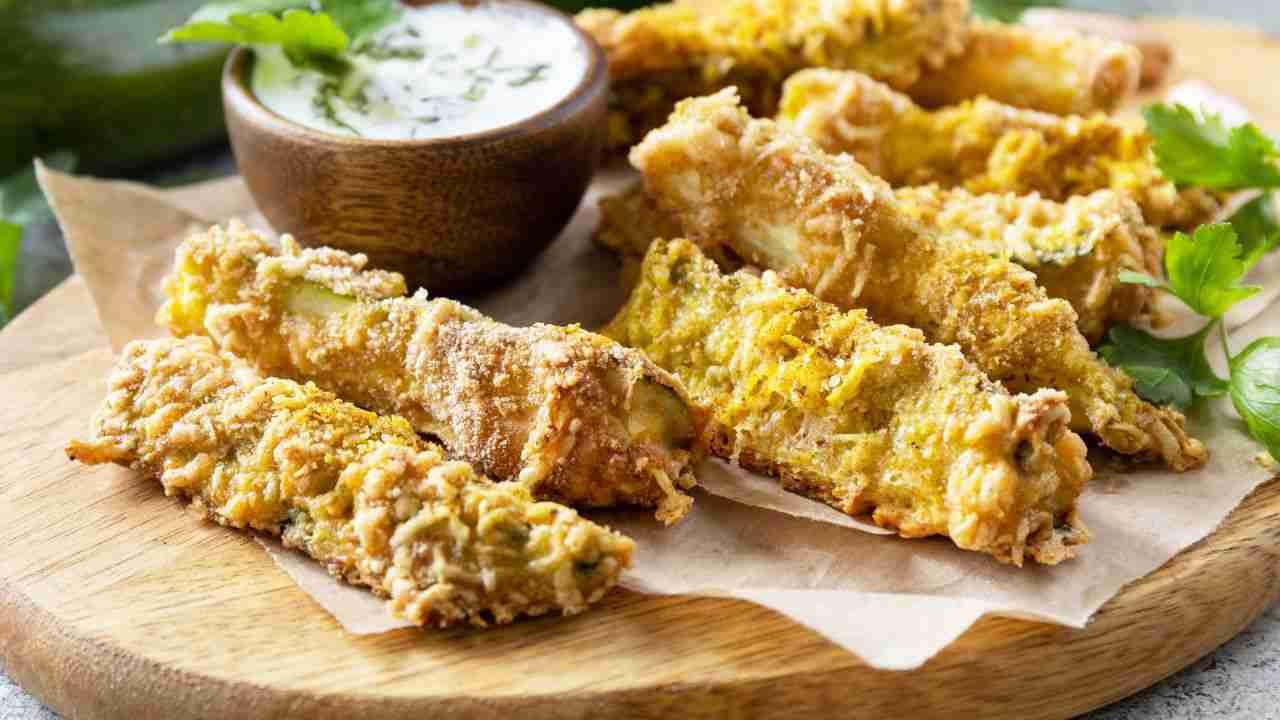 Stick di zucchine in pastella