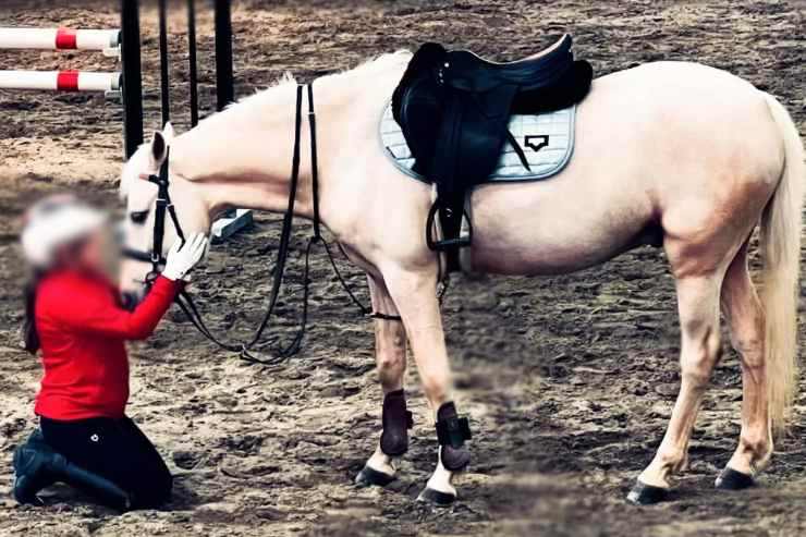 figlia di borghese con il pony