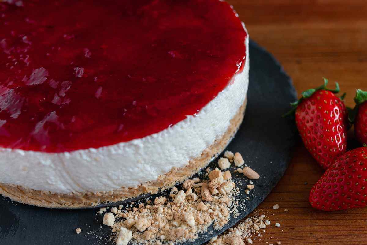cheesecsake con marmellata di fragole